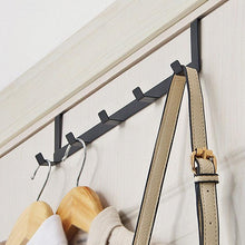Load image into Gallery viewer, Over The Door 5 Hook Bathroom Organizer Rack Clothes Coat Hat Towel Hanger New