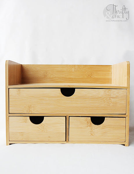 Wood Desk Tray Organizer Hack and Makeover