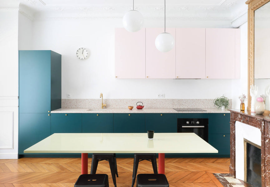 A Classic Paris Apartment Gets a Color-Blocked Update for Two Graphic Designers