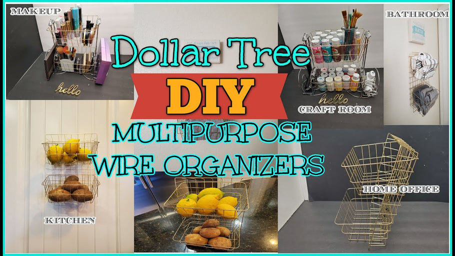 2 DOLLAR TREE DIY MULTIPURPOSE WIRE ORGANIZERS~CRAFTROOM KITCHEN BATHROOM MAKEUP PANTRY ORGANIZERS by LifeAt50&Beyond DIY (1 year ago)