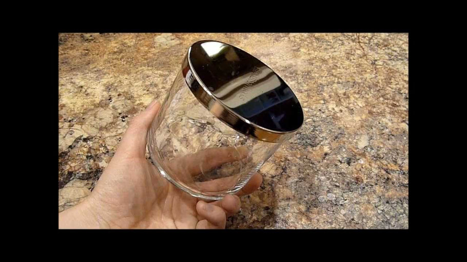 How to re-purpose used candle jars to create a beautiful, functional organization in your bathroom