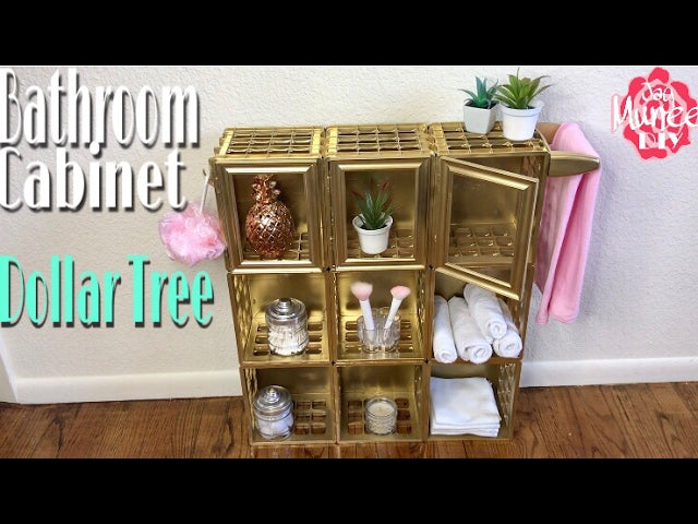 Dollar Tree DIY Bathroom Storage Cabinet by Jay Munee DIY (3 years ago)