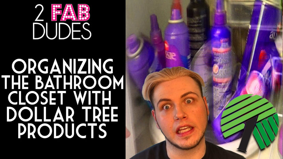Organizing the Bathroom Closet with Dollar Tree Products | 2FabDudes It's been years since there was any organization in our bathroom closet