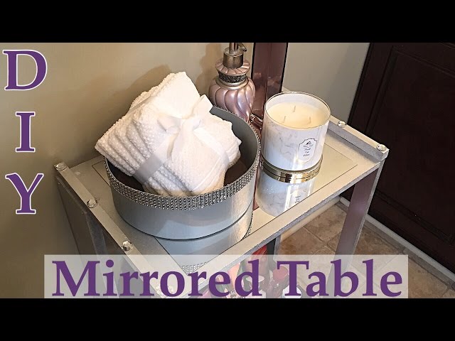 Hey loves! I needed somewhere to store a few things in the open so I built this decorative two shelf mirrored table using items from the Dollar Tree and Home ...