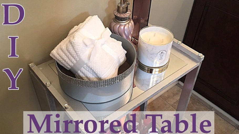 Hey loves! I needed somewhere to store a few things in the open so I built this decorative two shelf mirrored table using items from the Dollar Tree and Home ...