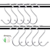 10-Pack Jubigance S Hooks for Kitchen and Bathroom Organizer only $1.40