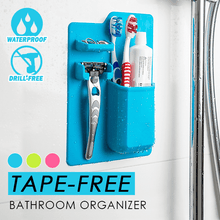 Load image into Gallery viewer, Tape-free Silicone Bathroom Organizer