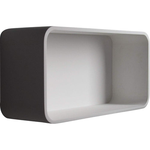 ID Wall Mounted White Matte Solid Surface Shelf Bathroom Organizer Towel Storage