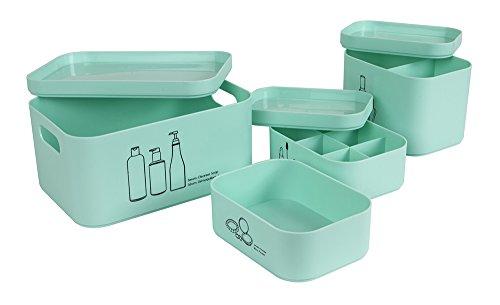 Beauty Cube Le Grand Set, Acrylic Bathroom Organizer Set - Store All Your Bathroom Needs With This Beautifully Designed Organizer- Fully Stack-Able Units And 6 Slots To Organize Everything