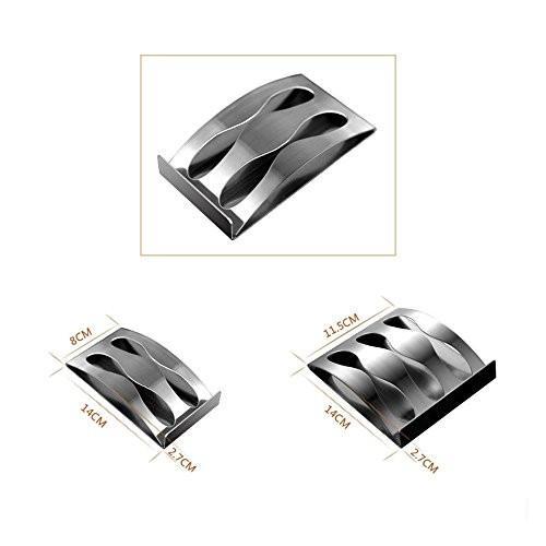 Steel Toothbrush Razor Holder with Adhesive Tape, No Drilling, Bathroom Organizer