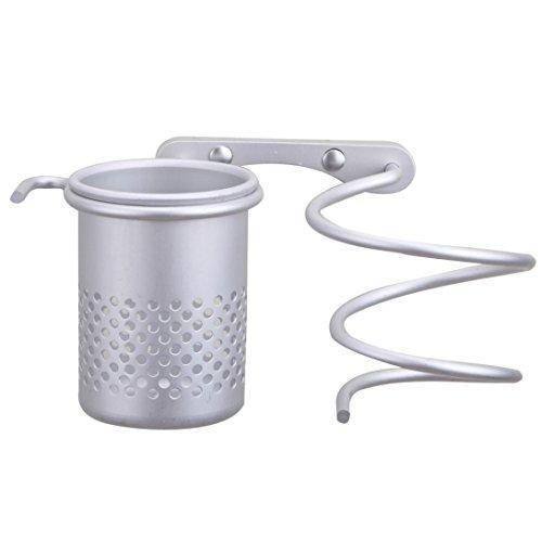 Hair Dryer Holder, Hair Dryer Rack Aluminum Wall Mount Space Shelf Storage, Bathroom Washroom Accessories Storage Organizer Set