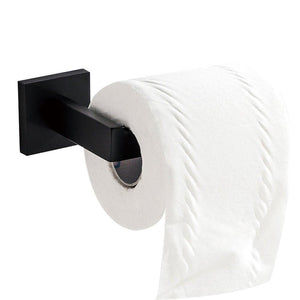 Latest leyden modern 4 pieces bathroom sets robe hook towel bar toilet paper holder towel ring bathroom hardware accessory matte black