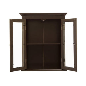 Discover the best glitzhome wooden furniture wall storage accent cabinet with double glass doors for bathroom bedroom kitchen living room espresso