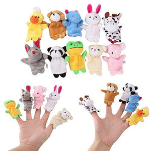 IBobo 10 Pcs Baby Infant Toddler Cute Animal Cartoon Finger Puppet Toe Unisex Baby Toys Plush Kids Finger Puppets Set For Boys GirlsBeauty Bag Brush Bag Handbag for Travel Carry Bag Roll up Bathroom Organizer