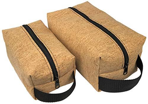 Vegan Cork Toiletry Bag/Shaving Bag/Dopp Kit/Bathroom Organizer/Travel Bag Made in USA by Hold Supply Co. - CreationsByWill