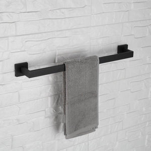 Purchase luckin towel bar set black modern bathroom accessories set matte black bath towel rack set with toilet paper holder 4 pcs