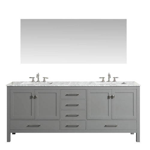 Results eviva evvn412 72gr aberdeen 72 transitional grey bathroom vanity with white carrera countertop double square sinks combination