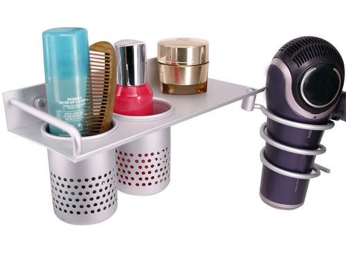 Exclusive kingsuper multifunctional wall mount bathroom organizer collection storage bathroom storage rack hair dryer holder toothbrush storage