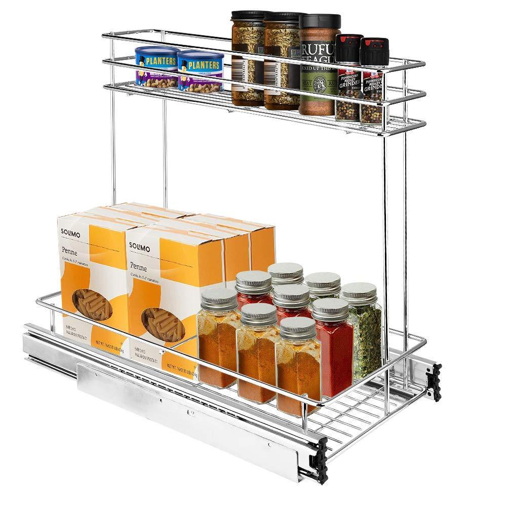 Featured secura pull out cabinet organizer professional kitchen and bathroom sink cabinet organizer with 2 tier sliding out shelves