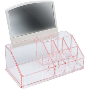 Order now sorbus acrylic cosmetic makeup organizer with mirror beauty skincare jewelry storage case with removable mirror compact design for bathroom dresser vanity pink