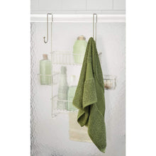 Load image into Gallery viewer, Great idesign metalo bathroom over the door shower caddy with swivel storage baskets for shampoo conditioner soap 22 7 x 10 5 x 8 2 satin