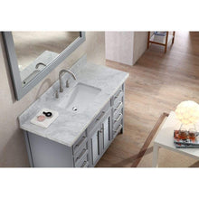 Load image into Gallery viewer, Latest ariel kensington d049s gry 49 inch solid wood single sink bathroom vanity set in grey with white carrara marble countertop