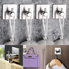 Load image into Gallery viewer, Online shopping self adhesive hooks keku 6 pack heavy duty stainless steel bathroom tower hooks for closets coat robe hanger rack wall mount