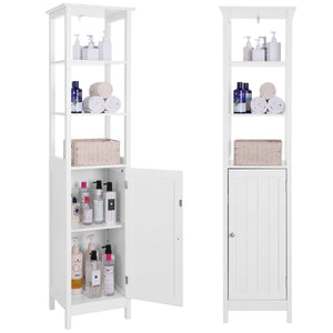 Products vasagle floor cabinet multifunctional bathroom storage cabinet with 3 tier shelf free standing linen tower wooden white ubbc63wt