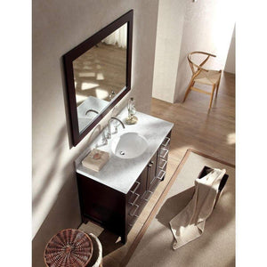Purchase ariel cambridge a043s esp 43 single sink solid wood bathroom vanity set in espresso with white carrara marble countertop