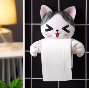 Great c s toilet paper holder dispenser tissue roll towel holder stand funny animal wall mount bathroom kitchen home decor cat