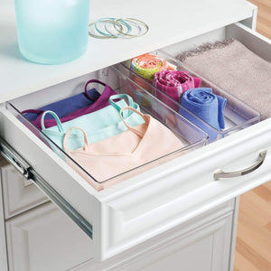 Amazon best interdesign linus plastic dresser and vanity organizer storage bin for bathroom bedroom office craft room fridge freezer pantry 12 x 9 x 3 clear