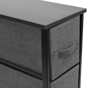 New sorbus narrow dresser tower with 4 drawers vertical storage for bedroom bathroom laundry closets and more steel frame wood top easy pull fabric bins black charcoal