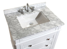 Load image into Gallery viewer, Order now kitchen bath collection kbc l30wtcarr eleanor bathroom vanity with marble countertop cabinet with soft close function undermount ceramic sink 30 carrara white