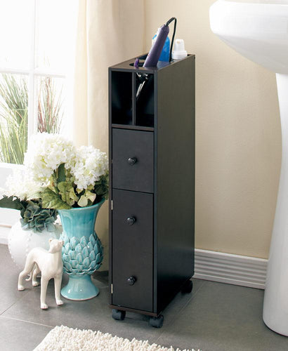 Slim Small Space Saving Bathroom & Beauty Supply Storage Rolling Holder & Organizer