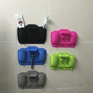 【Hot Sale!】Silicone wall sticker organizer、Makeup mirror for Home、Travel
