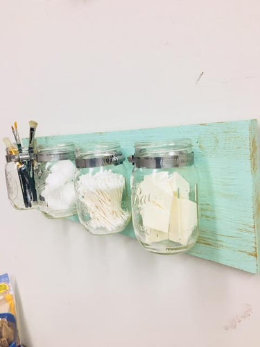 Mason Jar Bathroom Organizer