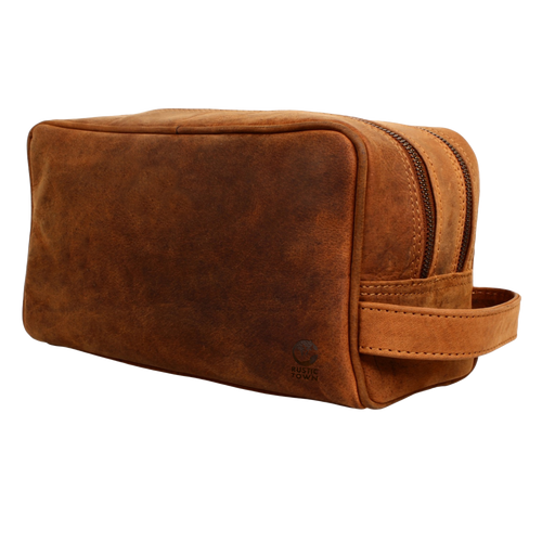 Johnny Handmade Men's Leather Dopp Kits (Brown)