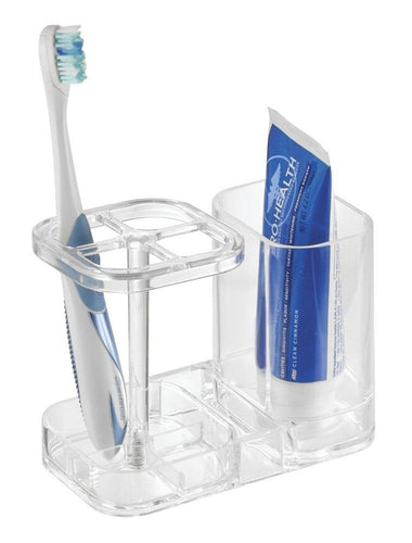 InterDesign Med+ Dental Storage Center for Bathroom, Vanity - Black/Satin