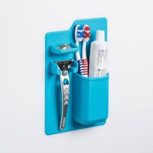 Load image into Gallery viewer, Silicone Mighty Toothbrush Holder Baskets Bathroom Organizer