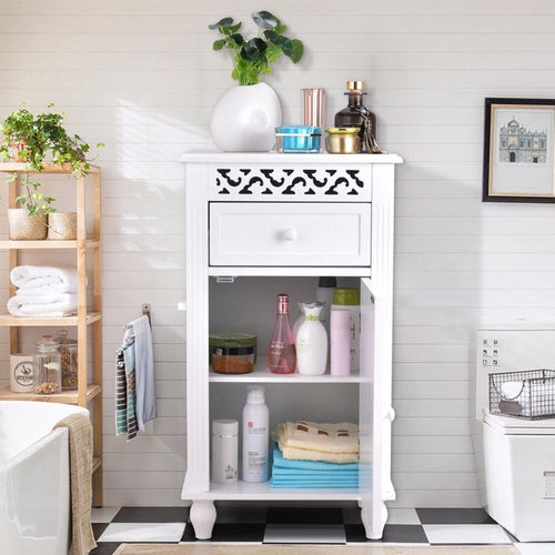 Storage Bathroom Organizer Floor Cabinet Drawer Kitchen White Modern Bathroom Furniture