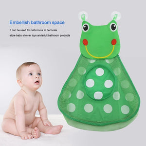 Baby Shower Storage Mesh with Strong Suction Cups Toy Bag Net Bathroom Organizer