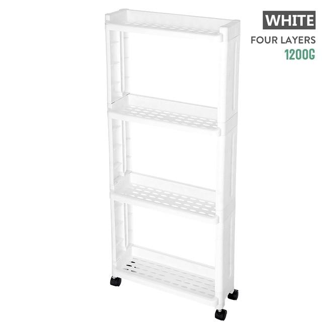 Kitchen Storage Rack Shelves Removable With Wheels Any Room Organizer 3 or 4 Shelves