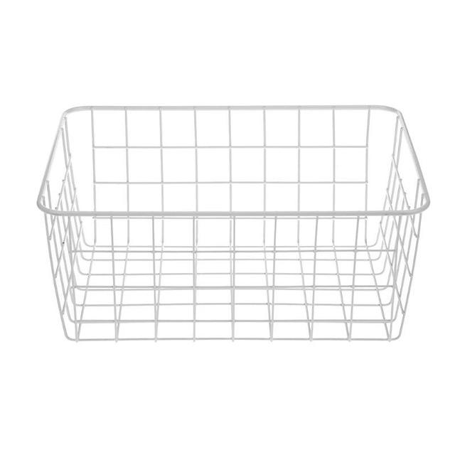1 Pc Iron Storage Basket Art Wrought Storage Baskets Desktop Bathroom Organizer