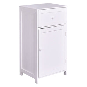 White Storage Cabinet Bathroom Organizer